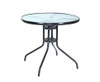 AYLIN INDOOR/ OUTDOOR ROUND GLASS BAR TABLE - AS PICTURED