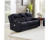 NAZNEEN 3 SEATER FABRIC RECLINER ARM CHAIR - BLACK