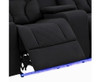 NAZNEEN 3 SEATER FABRIC RECLINER ARM CHAIR - BLACK
