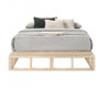 DOUBLE ESLANDA WOODEN BED BASE FRAME ONLY - LIGHT NATURAL