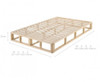 DOUBLE ESLANDA WOODEN BED BASE FRAME ONLY - LIGHT NATURAL