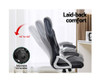 BRILEY PU LEATHER OFFICE DESK CHAIR - BLACK & GREY