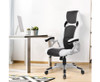 BRILEY PU LEATHER OFFICE DESK CHAIR - BLACK & WHITE