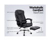 VANADEY RECLINING OFFICE CHAIR WITH FOOTREST - BLACK 