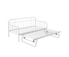 SINGLE BRIONY METAL DAYBED WITH POP-UP TRUNDLE - WHITE