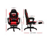 MATTHIAS OFFICE COMPUTER GAMING CHAIR WITH FOOTREST- BLACK & RED