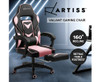 MATTHIAS OFFICE COMPUTER GAMING CHAIR WITH FOOTREST- BLACK & PINK