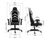 JEMAINE PU LEATHER OFFICE COMPUTER GAMING CHAIR - BLACK & WHITE