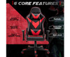 AGNELLE RECLINING OFFICE COMPUTER GAMING CHAIR - BLACK & RED