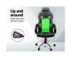 OTSANA PU LEATHER RACING STYLE OFFICE CHAIR - BLACK & GREEN