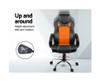 OTSANA PU LEATHER RACING STYLE OFFICE CHAIR - BLACK & ORANGE