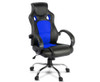 OTSANA PU LEATHER RACING STYLE OFFICE CHAIR - BLACK & BLUE