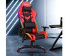 TEARNEY OFFICE COMPUTER CHAIR WITH LED LIGHTS - BLACK & RED
