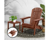 ORBITS OUTDOOR FOLDABLE  ADIRONDACK CHAIR WITH SIDE TABLE - BROWN