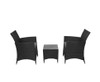MALLORY 3 PIECE OUTDOOR WICKER LOUNGE SETTING - BLACK