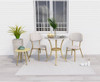 VANICA OUTDOOR 2 SEATER RATTAN BISTRO SET - NATURAL & WHITE