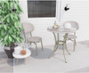 VANICA OUTDOOR 2 SEATER RATTAN BISTRO SET -  WHITE