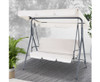 GENEVIEVE OUTDOOR 3 SEATER CANOPY SWING CHAIR - BEIGE
