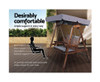 TAYLOR OUTDOOR WOODEN 2 SEATER CANOPY SWING CHAIR- CHARCOAL