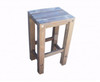 DELANEY WOODEN STURDY STOOL - GREY