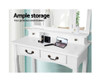 HOWARD 4 DRAWER DRESSING TABLE WITH MIRROR AND STOOL - WHITE