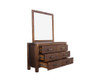 NOWRA 6 DRAWER DRESSING TABLE WITH MIRROR - CHOCOLATE