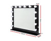 CORBIN MAKE UP MIRROR WITH LED LIGHTS - BLACK