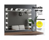 CORBIN MAKE UP MIRROR WITH LED LIGHTS - SILVER