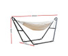 LINNET OUTDOOR HAMMOCK BED WITH STEEL FRAME STAND - CREAM