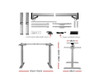 MENSHRYLL MOTORISED HEIGHT ADJUSTABLE DESK 1400(W) - WHITE & GREY