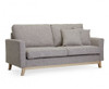 MAKARIA 3 SEATER FABRIC SOFA LOUNGE - LIGHT GREY