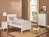 CORBIN (5203) SINGLE OR KING SINGLE 3 PIECE BEDROOM SUITE - WHITE