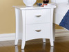 LISERLI  (5205) 2 DRAWER BEDSIDE TABLE - WHITE