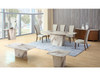 CRYMSYN MARBLE DINING TABLE - 2000(W) x 760(D) - AS PICTURED