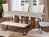 VIORICA DINING TABLE WITH MARBLE TOP - 1800(W) x 1000(D) - AS PICTURED