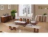 VIORICA DINING TABLE WITH MARBLE TOP - 2000(W) x 1000(D) - AS PICTURED