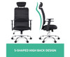 BECKHAM HIGH BACK OFFICE CHAIR - BLACK