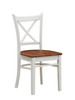 HOBART 5 PIECE ROUND DINING SETTING (1066D) - BURNISH OAK / WHITE