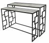 CINDY (E144593) CONSOLE TABLE (SET OF 2) - 770(H) x 1070(W) - MATTE BLACK