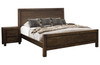 KING SINGLE BRIELLE TIMBER BED FRAME - BRUSHED UMBER