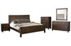 BRIELLE DOUBLE OR QUEEN 5 PIECE (DRESSER) BEDROOM SUITE - BRUSHED UMBER