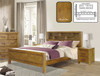 CLAYTON KING 3 PIECE (BEDSIDE) BEDROOM SUITE WITH BOOKCASE BEDHEAD - BRUSH BOX