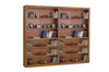 TINA STANDARD BOOKCASE (AUSSIE MADE) WITH GROOVED TOP - 2100(H) X 2400(W) - TASSIE OAK (2 SECTIONS) - ASSORTED COLOURS