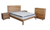 SAVILLE (AUSSIE MADE) KING 3 PIECE (BEDSIDE) BEDROOM SUITE WITH DOONA FOOT - ASSORTED STAINED COLOURS