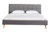 KING OSCAR FABRIC BED - LIGHT GREY (PICTURED) OR DARK GREY