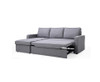 YEMINA FAVRIC CORNER SOFA BED  WITH PULL OUT STORAGE - GREY