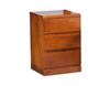 FLETCHER (AUSSIE MADE) 3 DRAWERS BEDSIDE TABLE - 430(H) x 450(W) x 680(D) - ASSORTED COLOURS