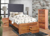 KING ECCLISE BED FRAME WITH UNDERBED STORAGE DRAWERS (NO BEDHEAD) - BLACKWOOD