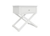 HAMPTON SIDE TABLE WITH X LEG - 1 DRAWER - 550(L) x 420(W) - WHITE