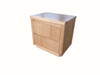 HIGHLAND BEDSIDE WITH 2 DRAWERS - NATURAL WITH A CLEAR LACQUER FINISH